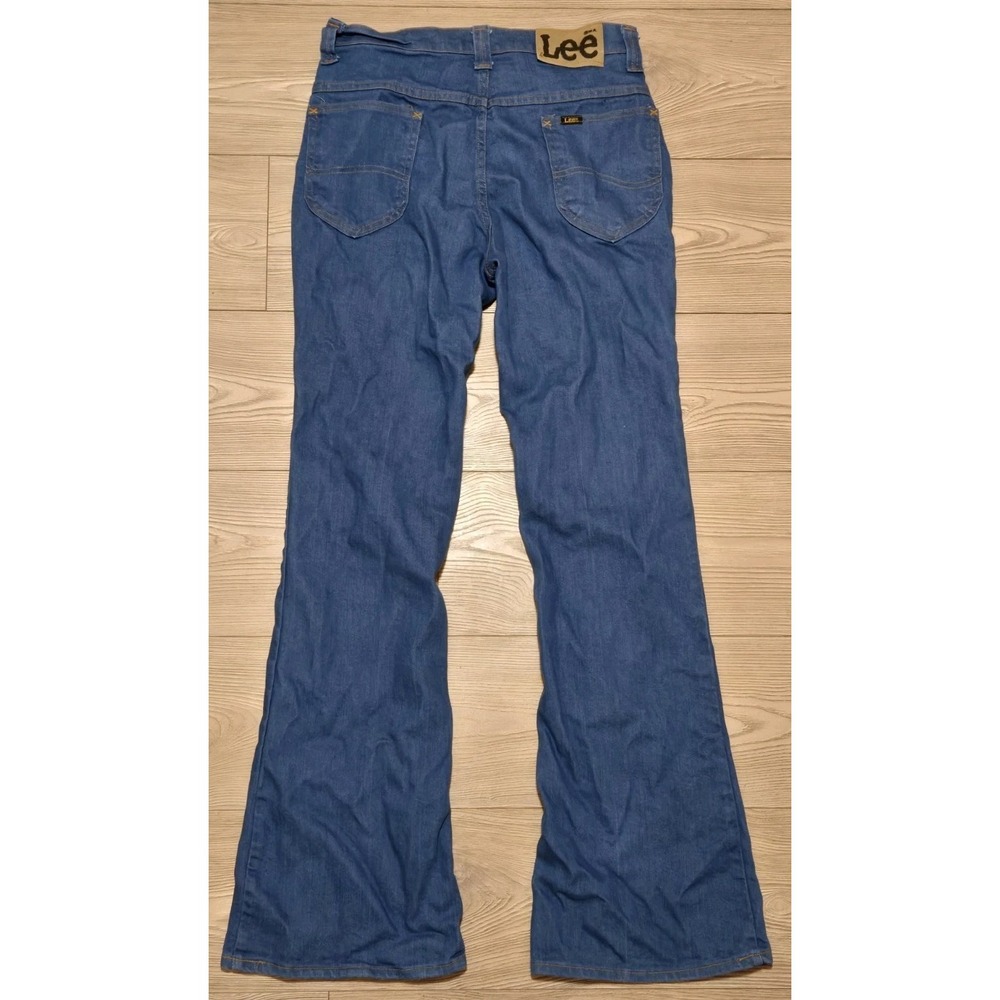 True Vintage Womens M.R. Mr LEE Jeans Blue Size 28 T Tall 30x32 Bell Bottoms - Picture 7 of 10
